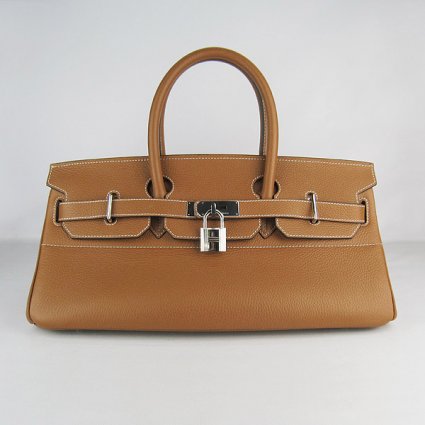 Hermes Birkin 42Cm Togo Leather Handbags Coffee Sil